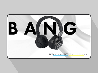 Wireless Headphones web banner for electronics website