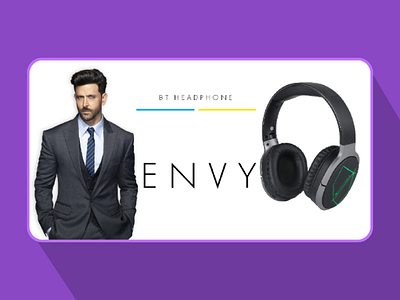 Wireless headphones website banner design banner design web banner design web design website design