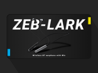 Wireless earphones website banner design