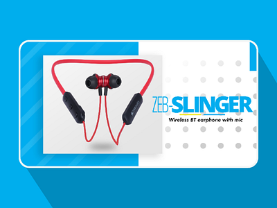 Wireless earphones website banner design banner design web banner design web design website design