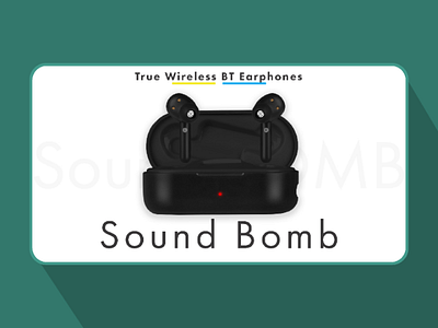 Wireless earbuds website banner design banner design web banner design web design website design