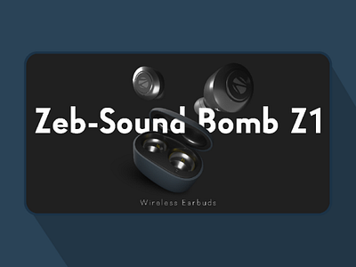 Wireless earbuds website banner design dark ui banner design web banner design web design website design