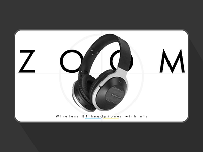 Wireless headphones website banner design banner design web banner design web design website design