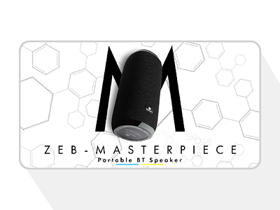 Portable speaker web site banner design