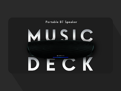 Portable speaker web site banner design