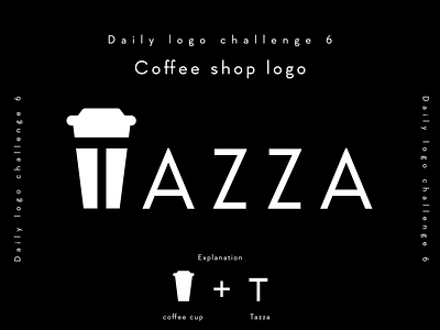 Coffee shop logo | Tazza logo Daily logo challenge day 06