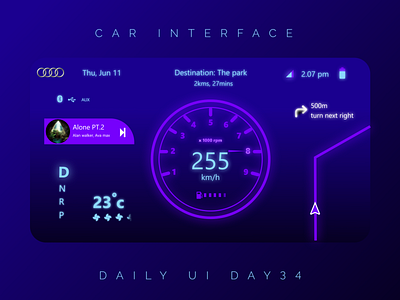 car interface design daily ui day 34 car dashboard car display car interface dailyui dailyuichallenge