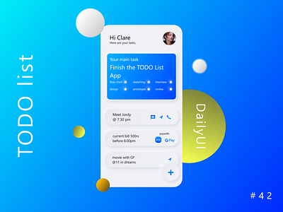 ToDo List app ui design daily ui day 42