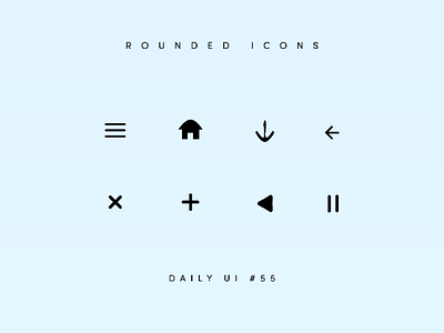 Rounded icons daily UI challenge day 55 dailyui dailyui challenge icon set icons