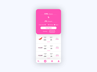 Flight Search UI design daily ui day 68