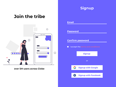 Form Dailyui challenge day 82 | signup Form UI design