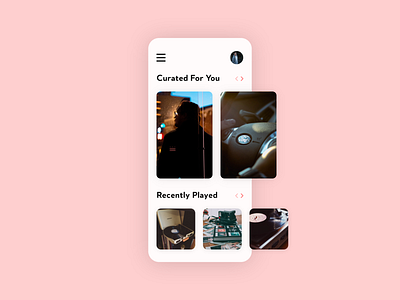 Curated for You Daily UI day 91 | Recommended for you ui design curated curated for you dailyui dailyuichallenge recommendation recommended
