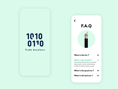 F.A.Q UI design Daily UI day 92 | FAQ screen mobile UI