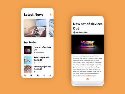 News Daily UI day 94 | News app UI design