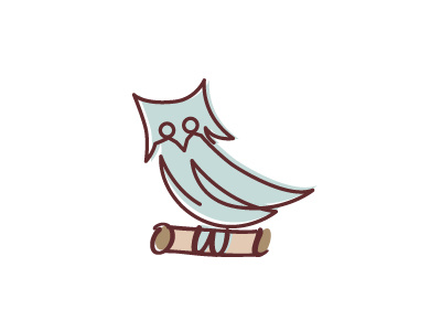 Owl bird line logo night owl