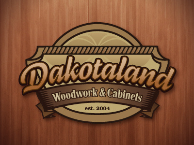 Dakotaland brand factory logo wood wooden