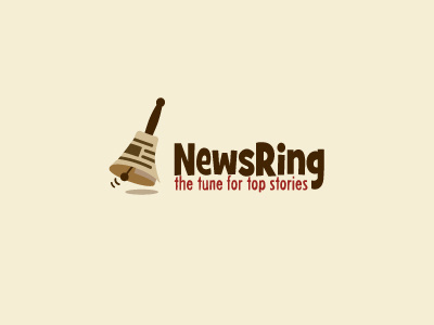 Newsring bell brown infomal news paper ring roll stories