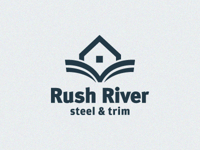 Rush River house logo metal river roof siding steel trim water waves