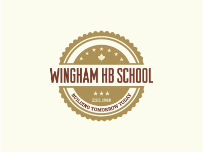 Wingham Hb School canada canadian crest education logo round school stamp