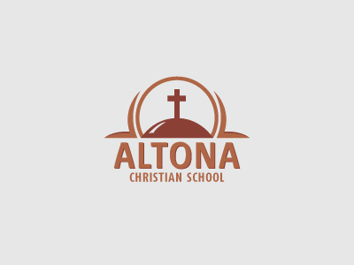 Altona Christian School christian cross education hill logo school