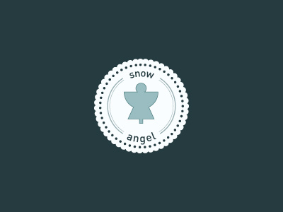 Snow Angel angel blue cool logo pattern round snow snowflake white