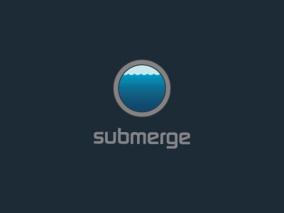 Submerge V2 blue cool dark diving logo submerge water waves window