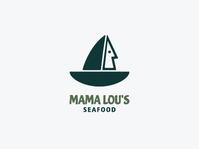 Mama Lou's Seafood restaurant logo design