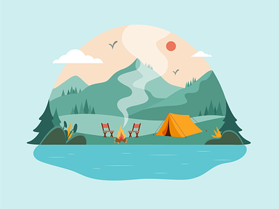 Camping concept art