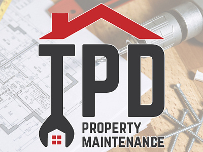 TPD PROPERTY MAINTENANCE design logo vector