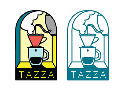 Daily Logo Challange 5/50 TAZZA branding coffee dailylogochallenge design illustration illustrator logo pourover tazza vector