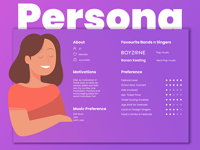 Persona for UX Research design flat graphic design icon illustration minimal type ux web website