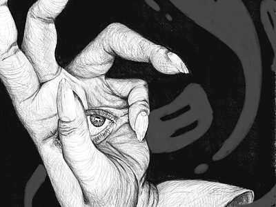 Hand Eye drawing ghosts halloween hand illustration occult pencil drawing