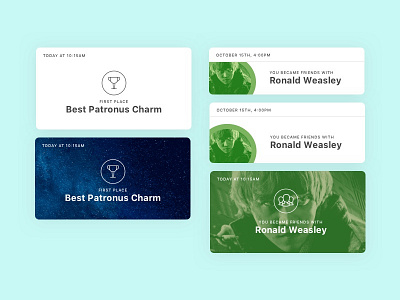 Card exploration card daily dailyui harry hogwarts layout patronus potter profile timeline ui