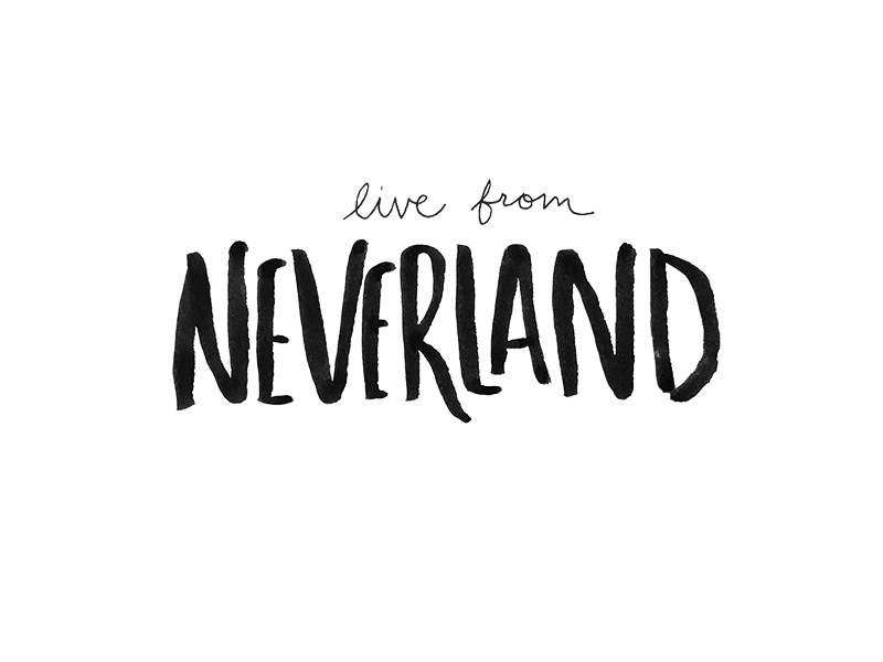 Live from Neverland gif handlettering lettering moving type