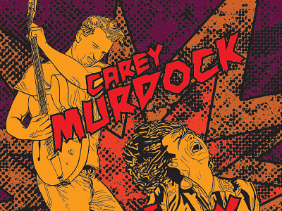 Carey Murdock & Matt Whipkey digital art gig poster graphic design illustration inking line art typography wacom