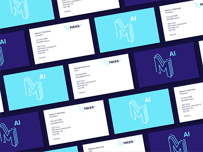 Maxa Business Cards 3d brand identity branding business cards collateral composition concept design flat graphic grid icon identity illustrator linework logo logo design typography vector