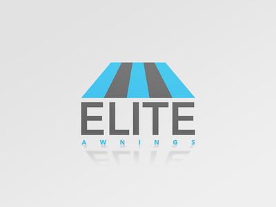 ELITE Awnings awnings blue design elite graphics illustrator logo logo design moleskin photoshop sketch white