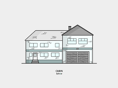 Cabin composition design graphic illustrator sketch sketchtoillustrator