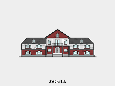 Mansion composition design graphic illustrator sketch sketchtoillustrator