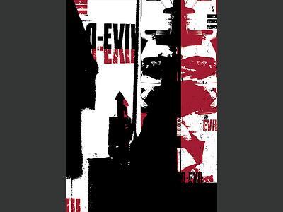 D-EVIL collage indesign poster