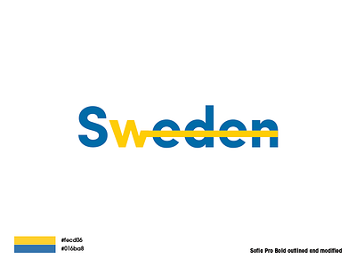 Sweden branding concept illustration logo