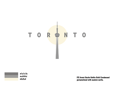 Toronto branding concept illustration logo