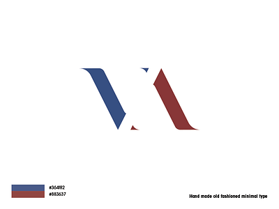 VA branding design logo minimal old fashion