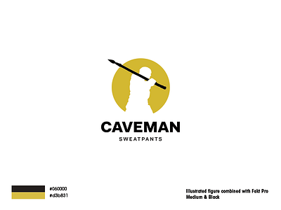Caveman Sweatpants branding caveman design fakt graphic illustration