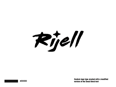 Rijell branding brush edgy logotype