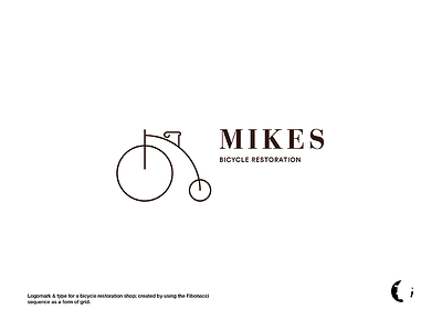 Mikes Bicycle Restoration branding design flat graphic grid icon illustrator logo ui vector