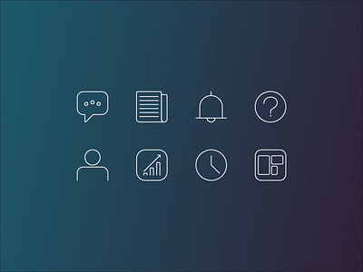 Menu Icons created for a Scheduling & Timekeeping App