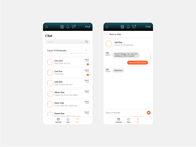 Chat UI for a Scheduling & Timekeeping App