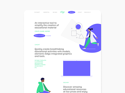 Landing Page for a Educational Tool branding design desktop version flat graphic design icon illustration vector interace landing page design ui ui ux experience user experience ux web web development agency web illustration website