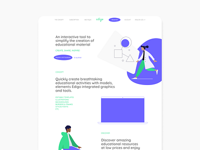 Landing Page for a Educational Tool